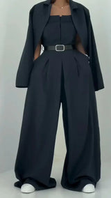 Ravella | Bustier, Jacket & Wide-Leg Trouser Set