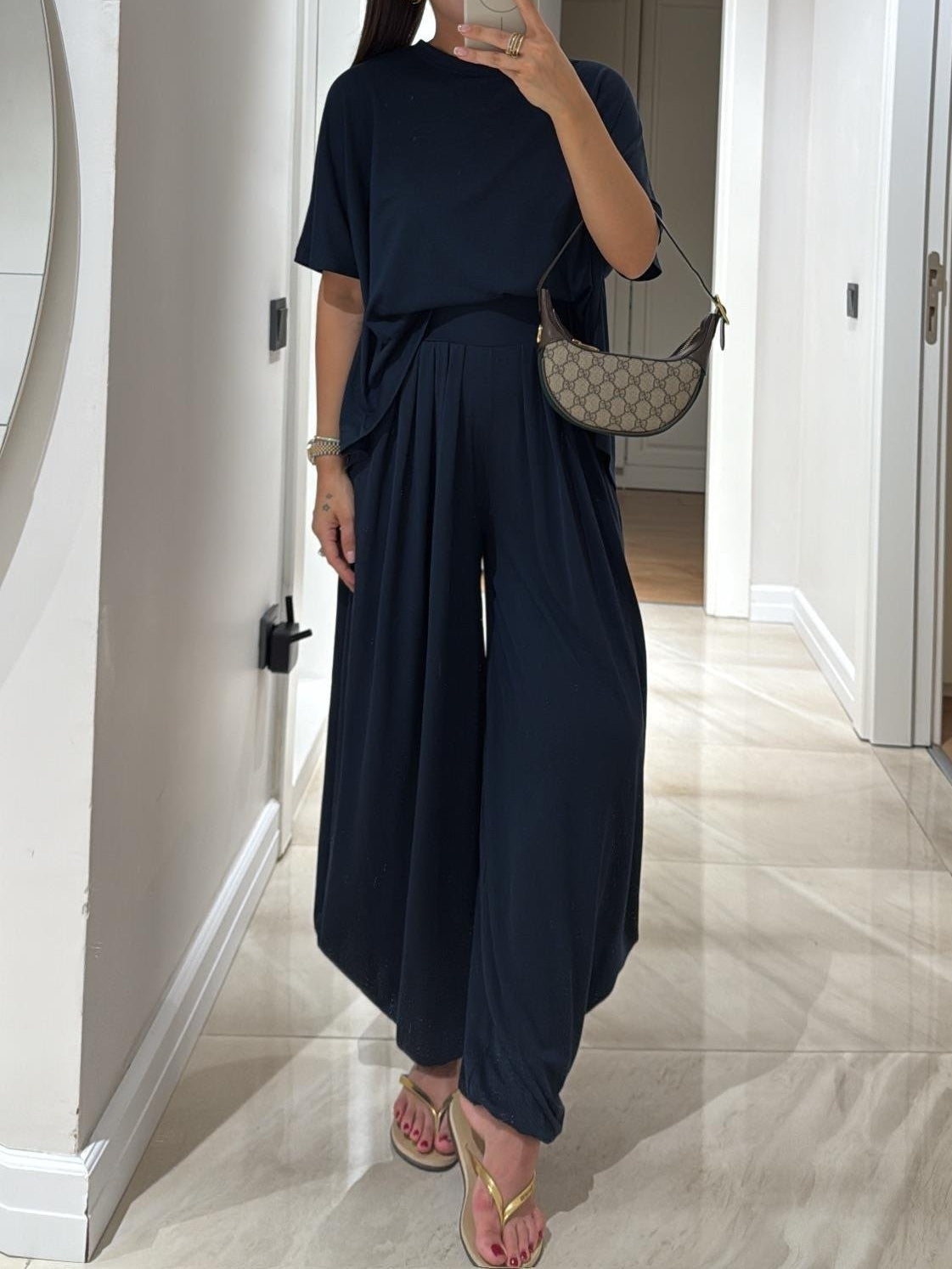 Relaxed top and pants set