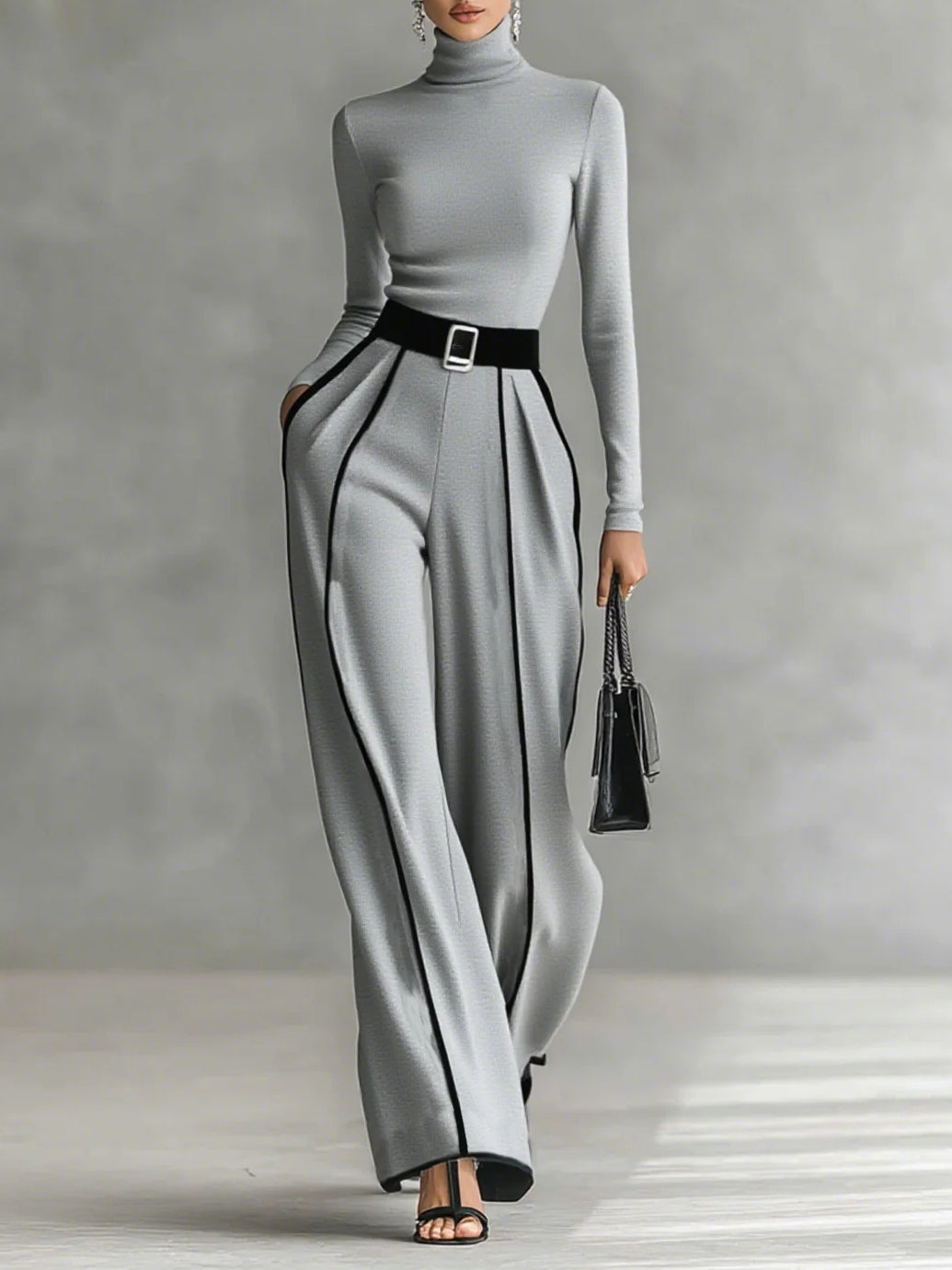 Two-piece pants set front view
