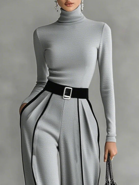 Belted pants set