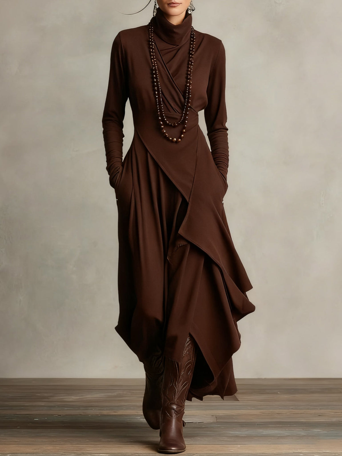 Hattie high-neck wedding guest maxi dress view 6