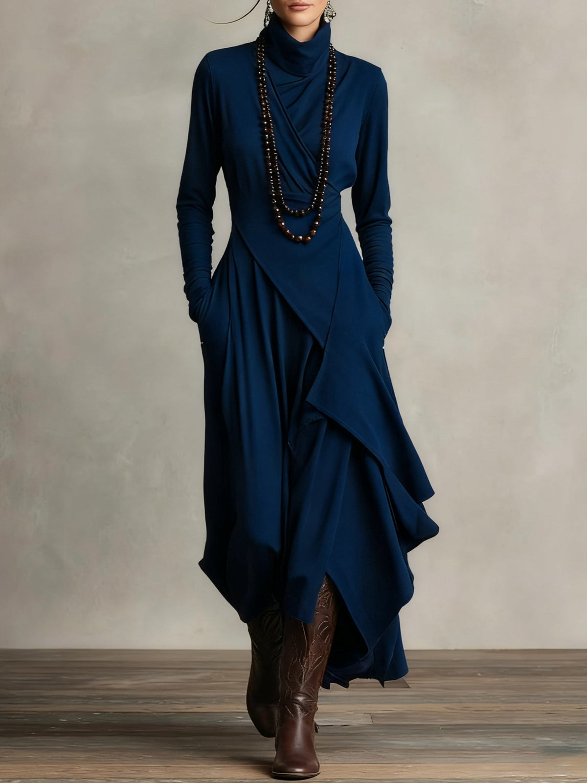 Hattie high-neck wedding guest maxi dress view 7