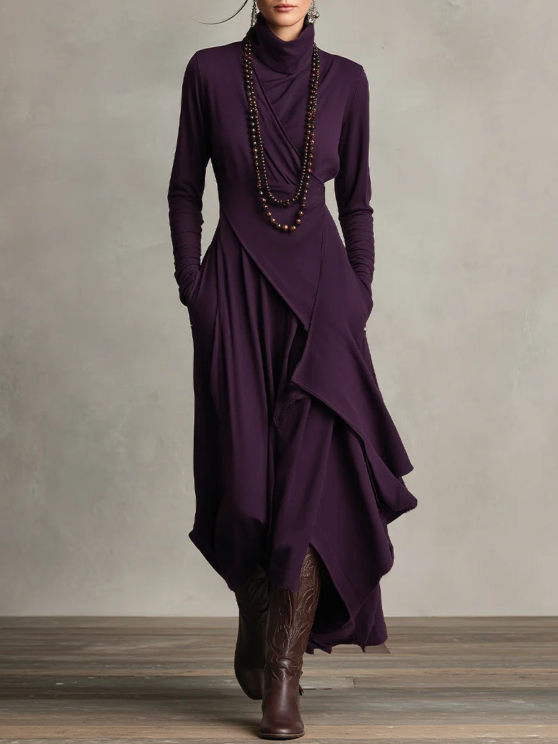 Hattie high-neck wedding guest maxi dress