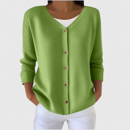 Georgiana women's hooded cable-knit button cardigan
