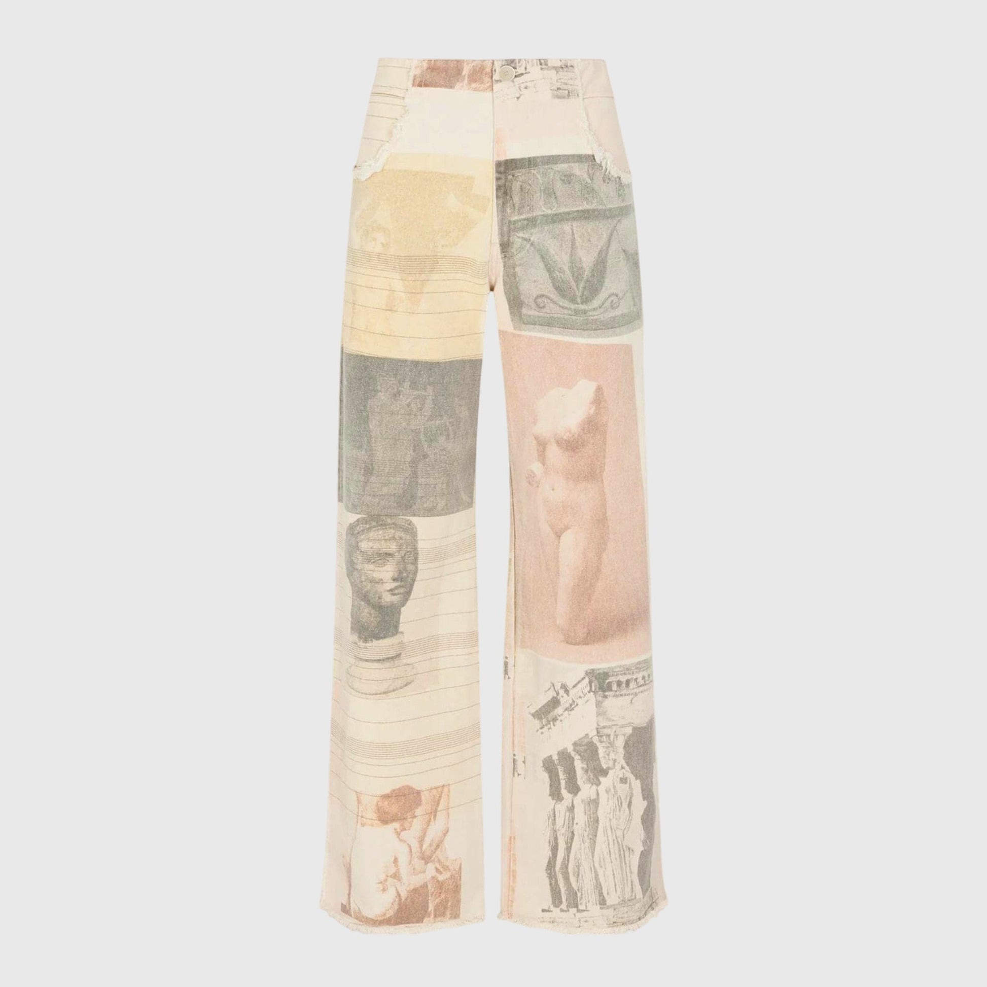 High-waist wide-leg jeans full-length view