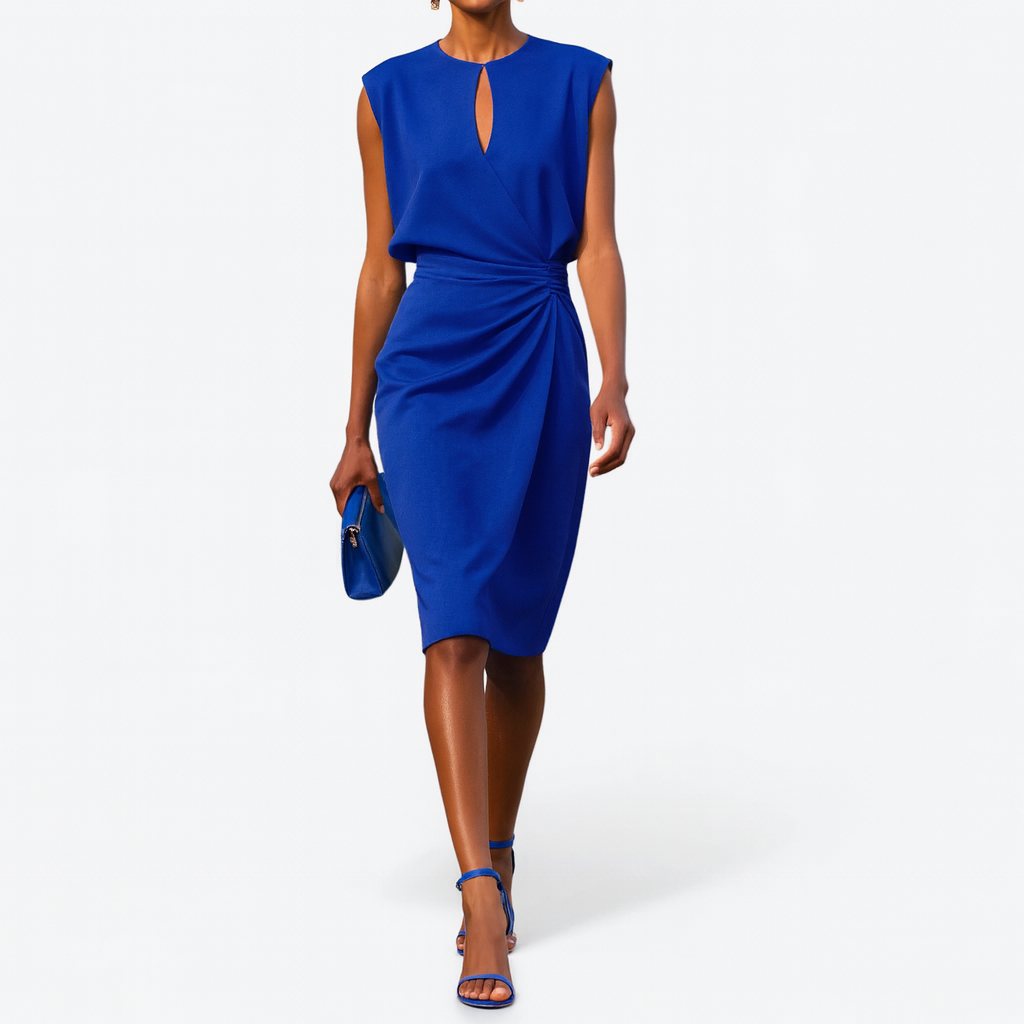 Calliope | Twist Waist Bodycon Midi Cocktail Dress