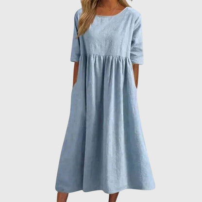 Kenna | Casual Midi Summer Dress with Pockets