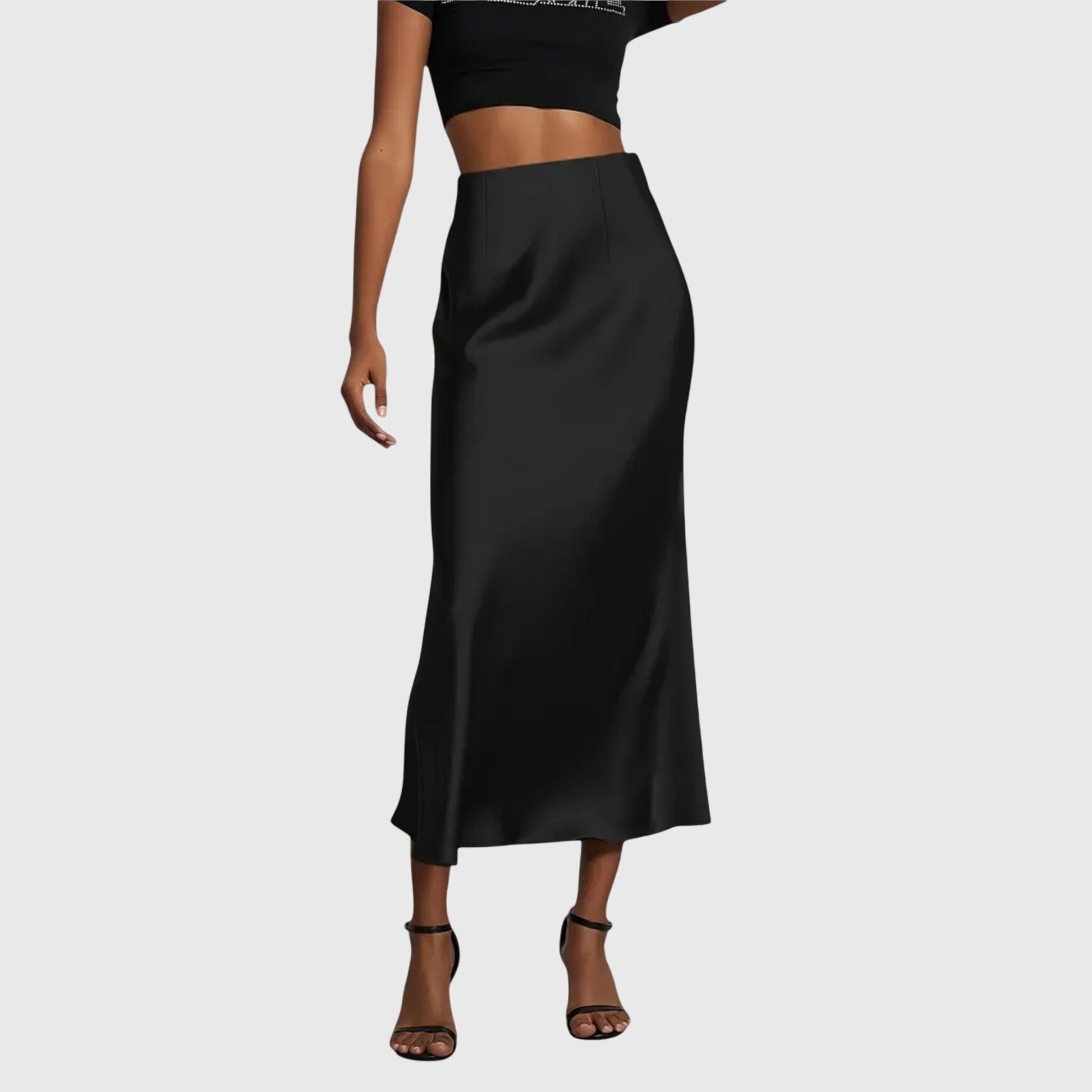 Fishtail skirt in black colourway