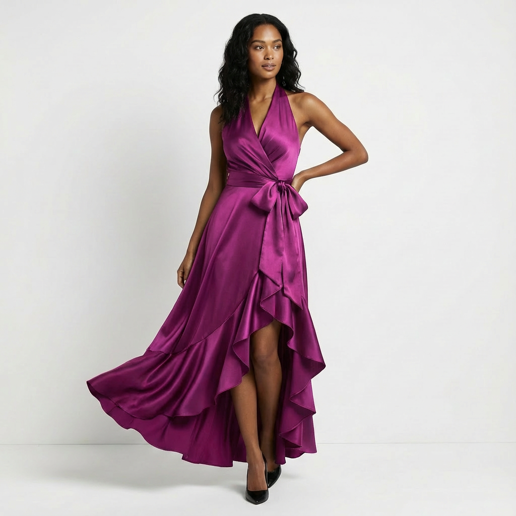 Beatrix | Tie-Waist Bow Wedding Guest Maxi Dress
