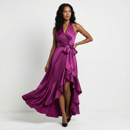 Beatrix | Tie-Waist Bow Wedding Guest Maxi Dress
