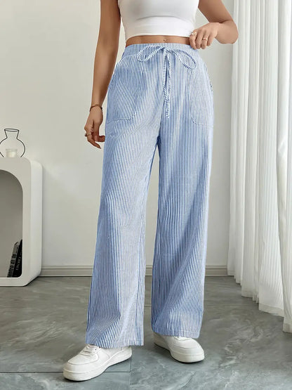 Bexley | Striped Wide-Leg Trousers