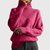 Geneva geometric turtleneck sweater for women