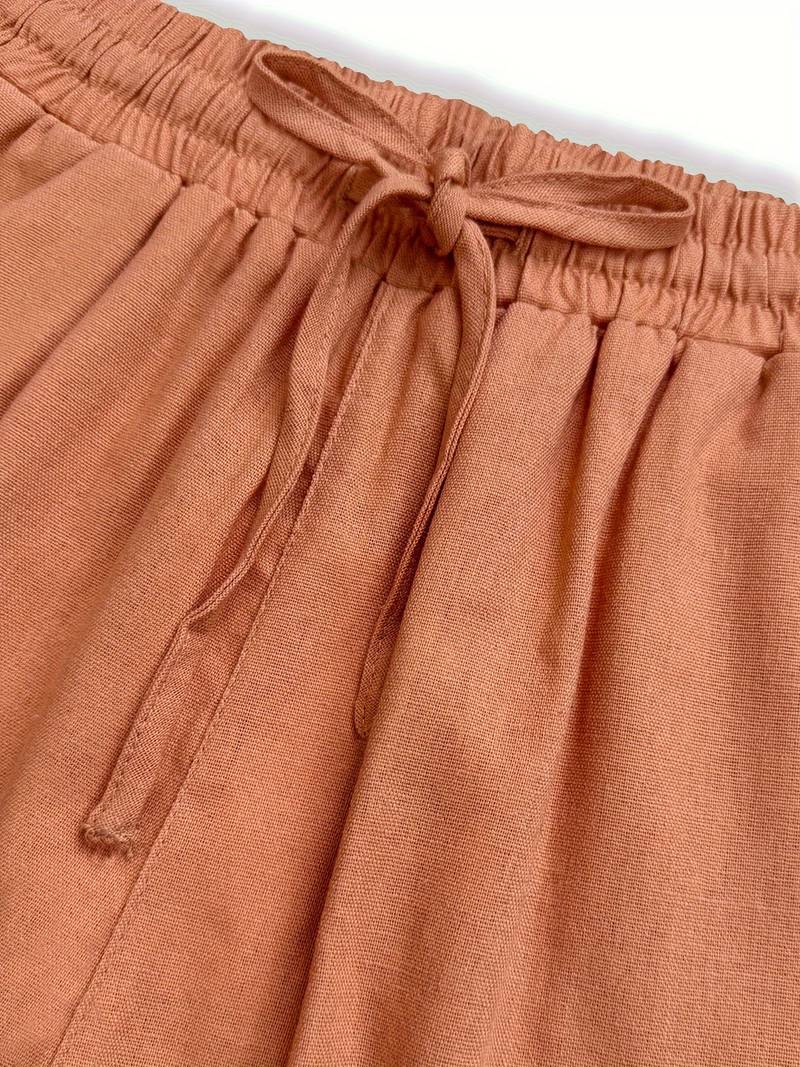 Emma | Relaxed Flowy Drawstring Linen Pants