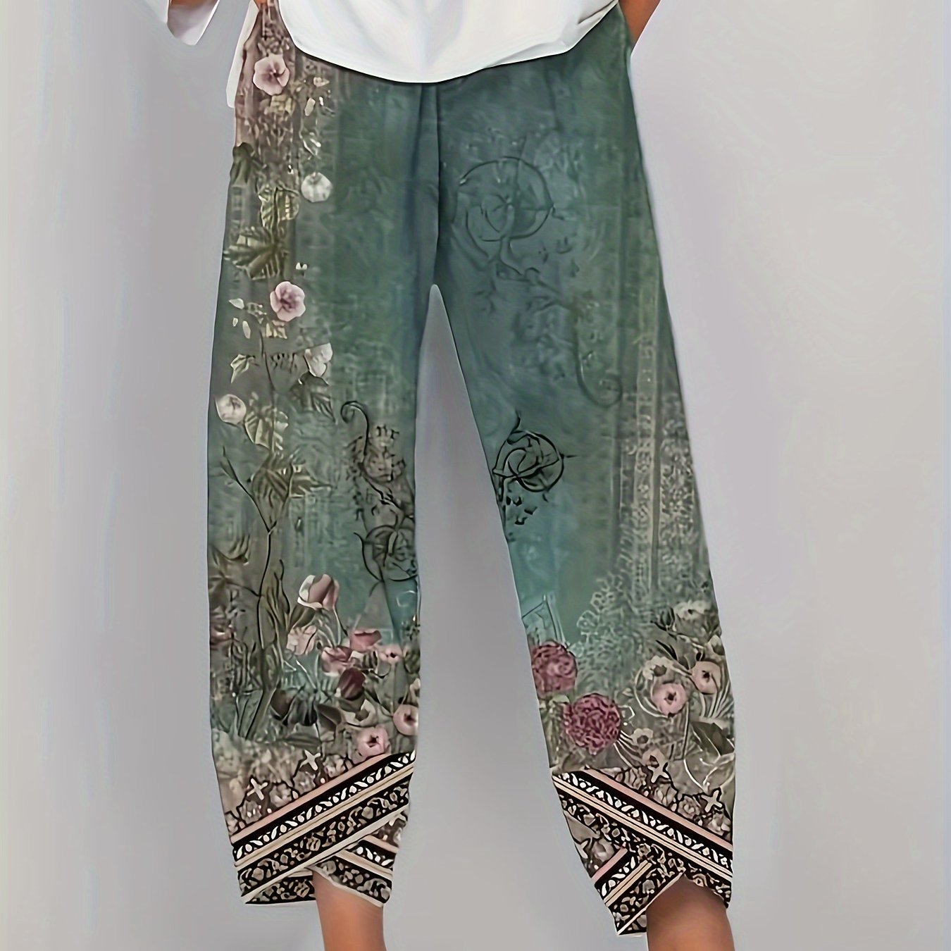 Botanical cropped trousers, additional view