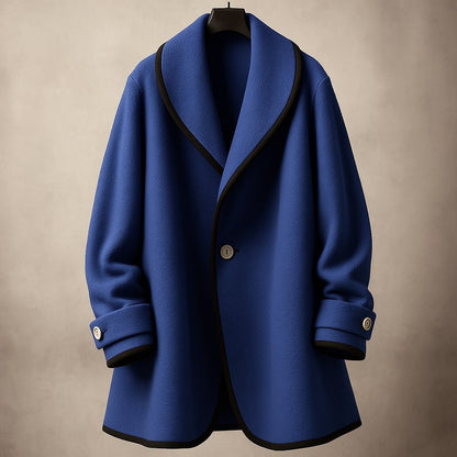 Gwyneth oversized swing coat with contrast lapels, view 8