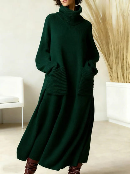 Ulrika ribbed roll-neck maxi sweater dress, view 5