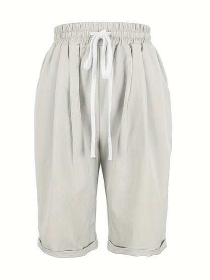 Nicole | Casual Flowy Drawstring Capri Pants