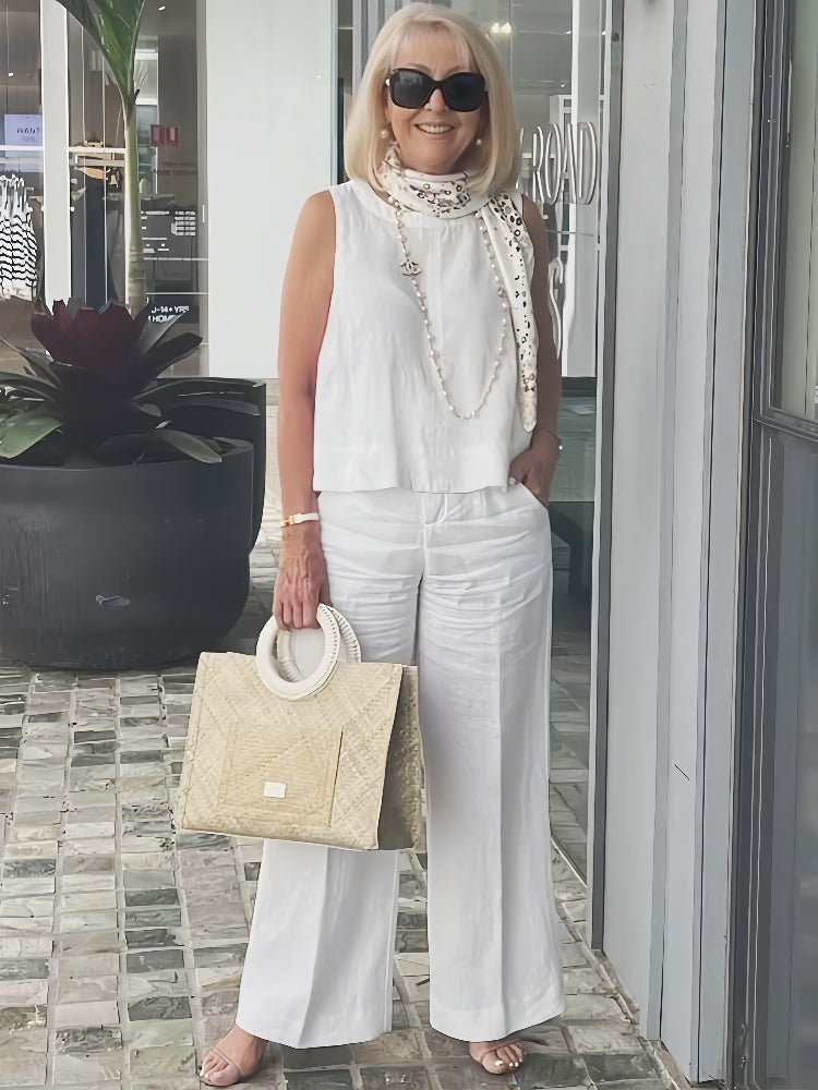 Top and trouser set, styled view