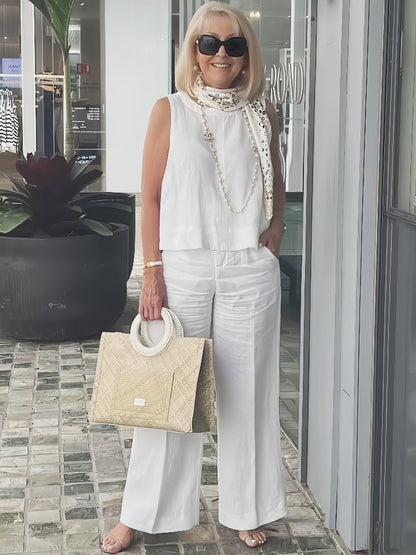 Top and trouser set, styled view