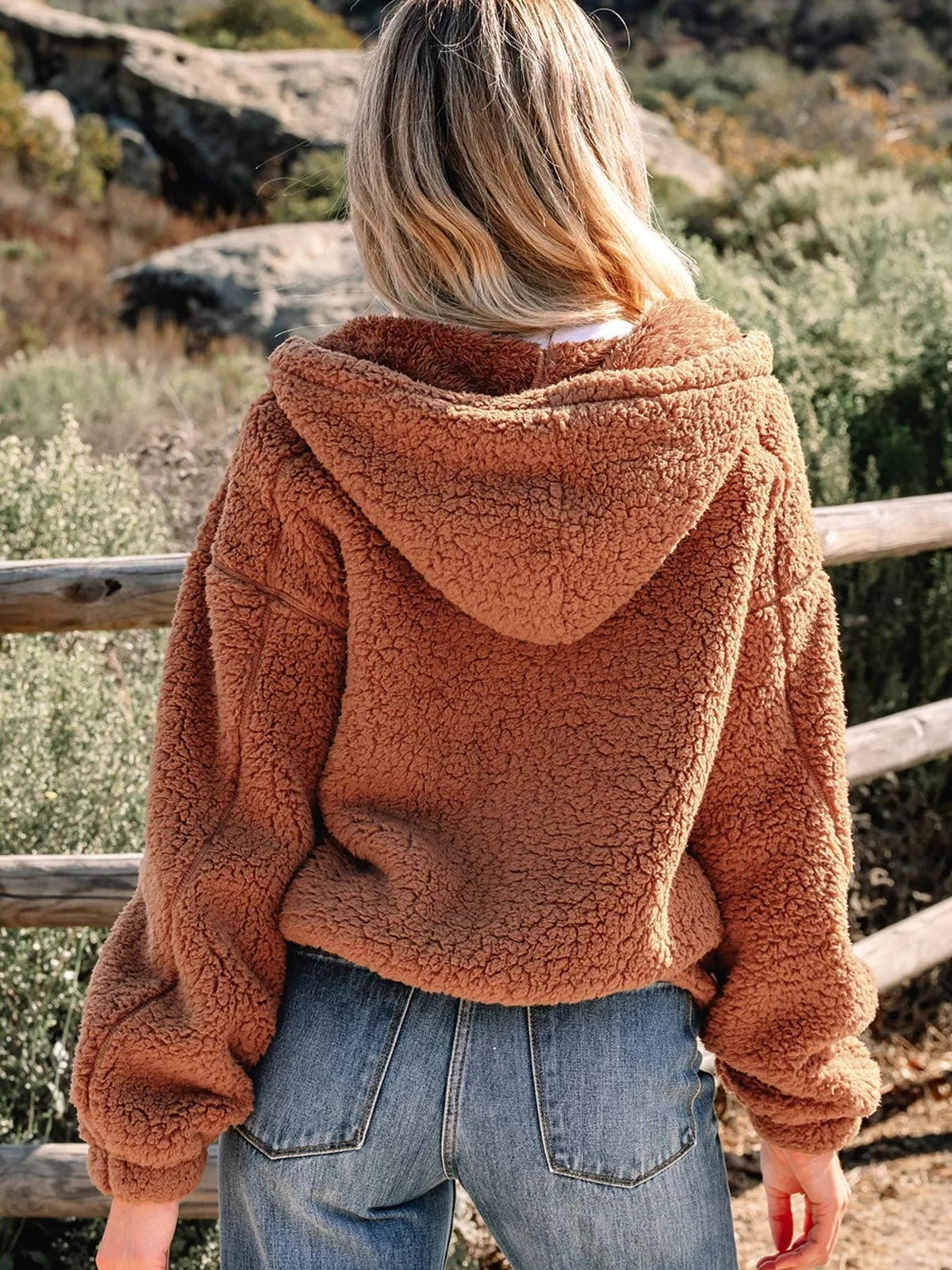 Dulcie oversized teddy zip-up jacket, view 2