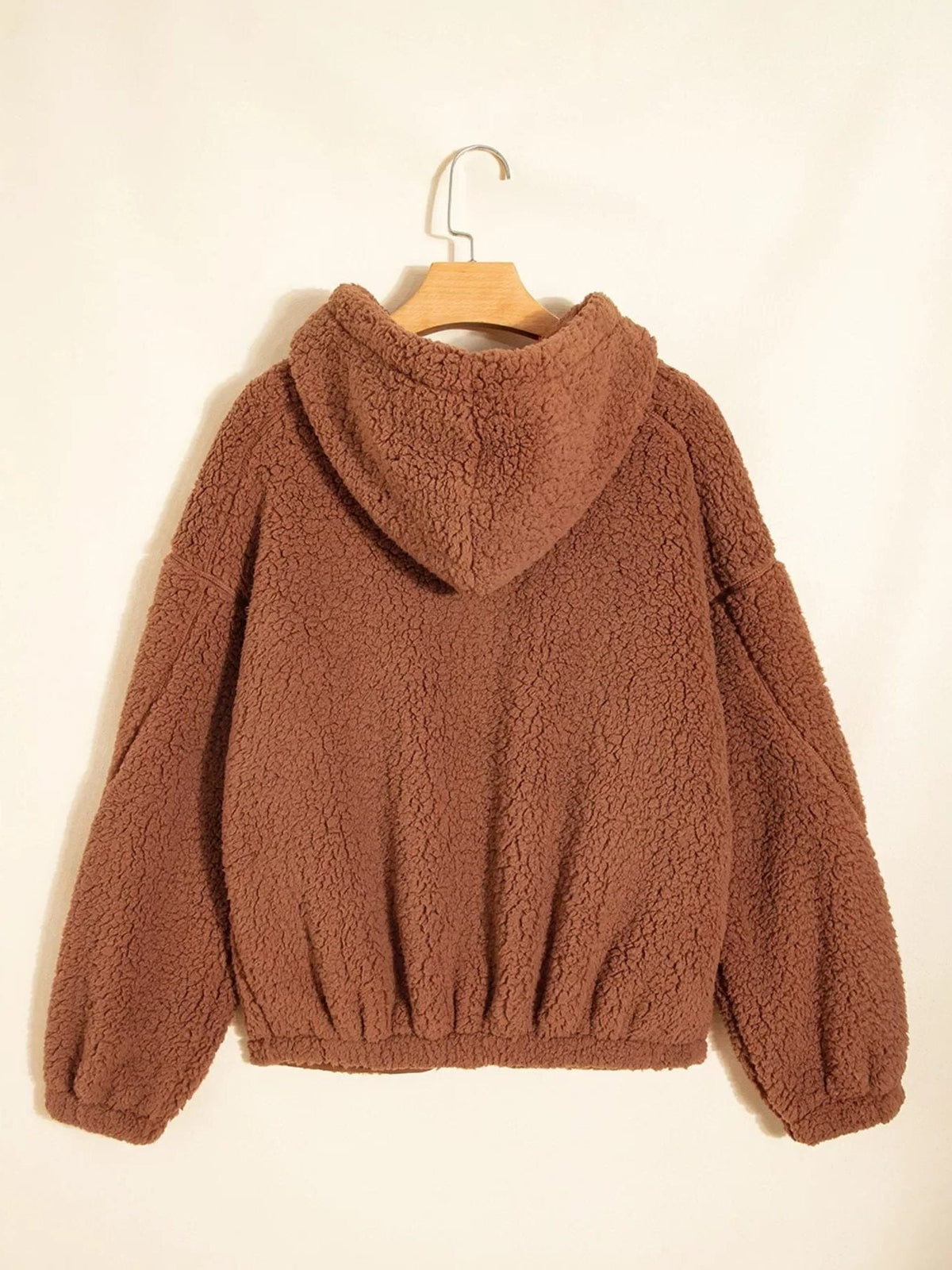 Dulcie oversized teddy zip-up jacket, view 9