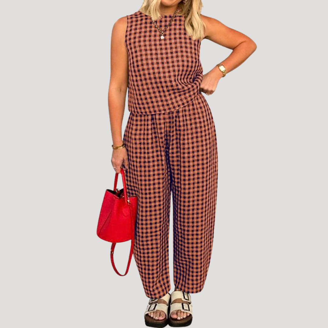 Sleeveless top and trouser set for women view 2