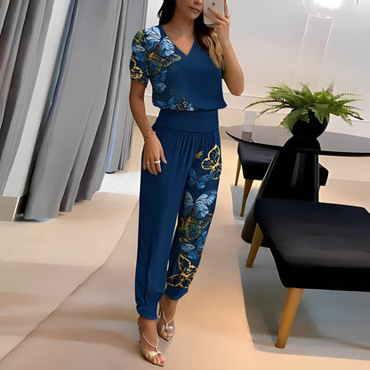 Sorellia | Puff Sleeve Two-Piece Pants Set