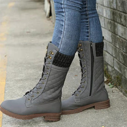 Dagny quilted lace-up winter boots for women