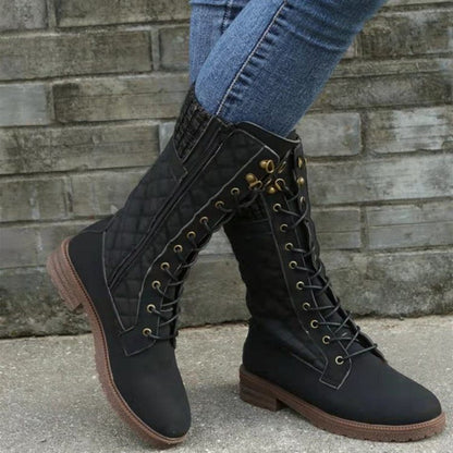 Dagny quilted lace-up winter boots, view 5