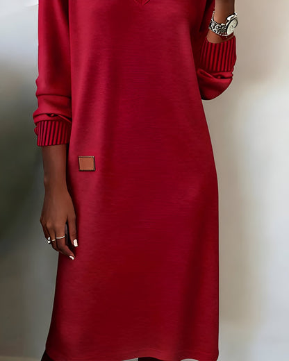 Knit sweater dress, full-length view
