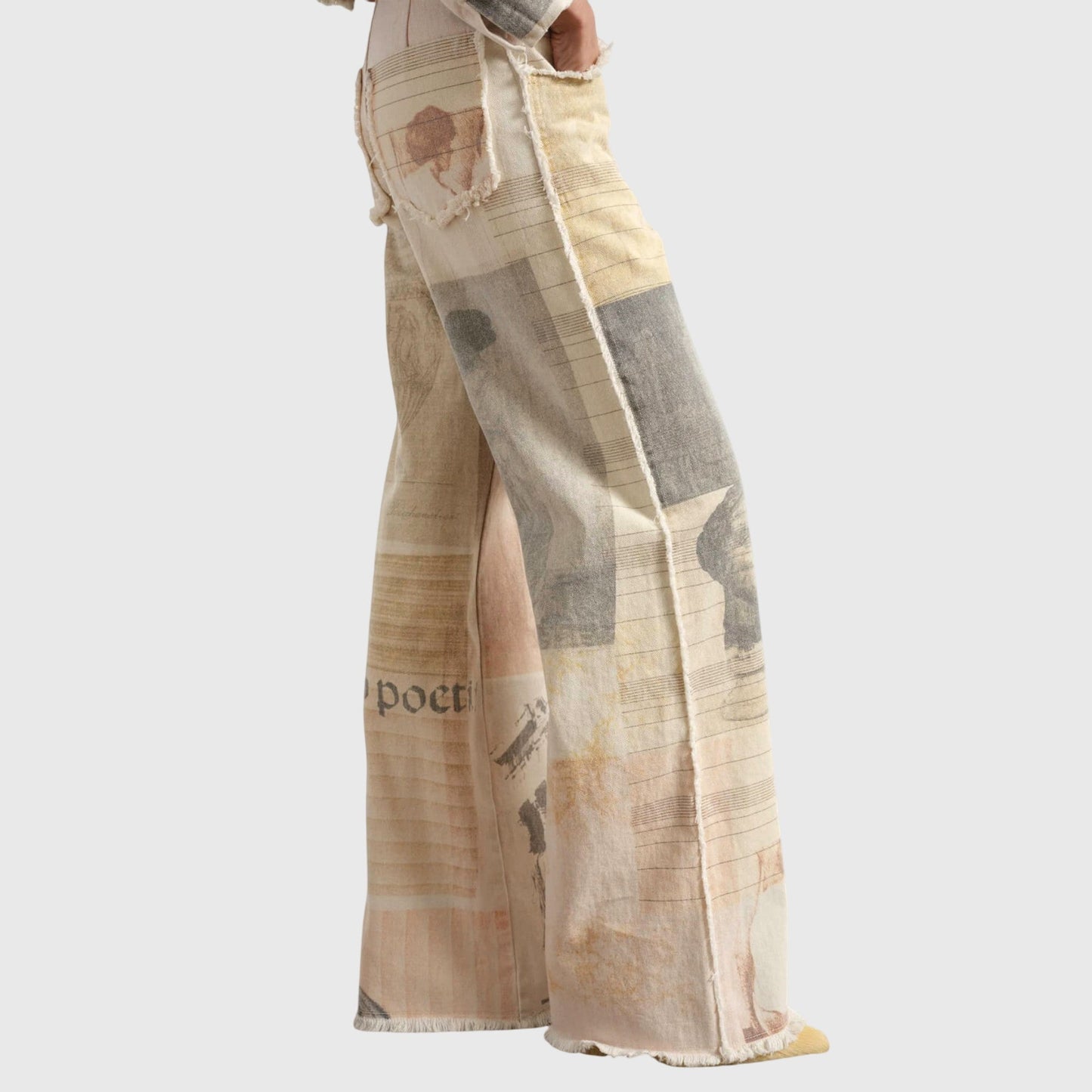 Wide-leg jeans, side view