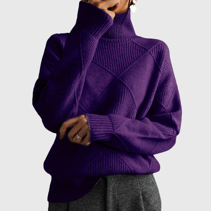 Geneva | Geometric Turtleneck Sweater