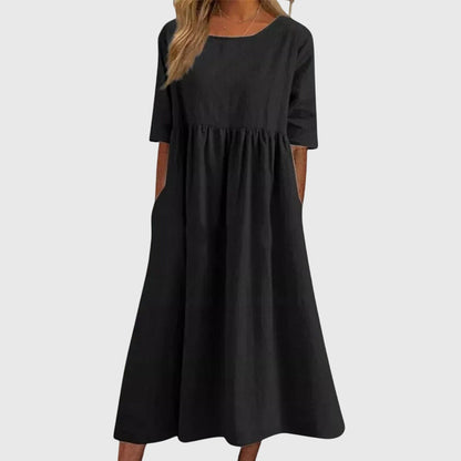 Kenna | Casual Midi Summer Dress with Pockets