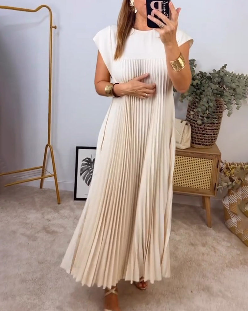 Fern | Flowy Pleated Maxi Cocktail Dress
