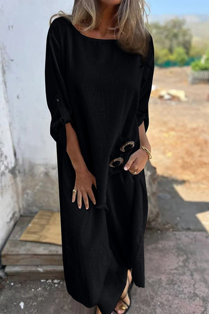 Cecelia | Long Sleeve Flowy Asymmetric Matching Set