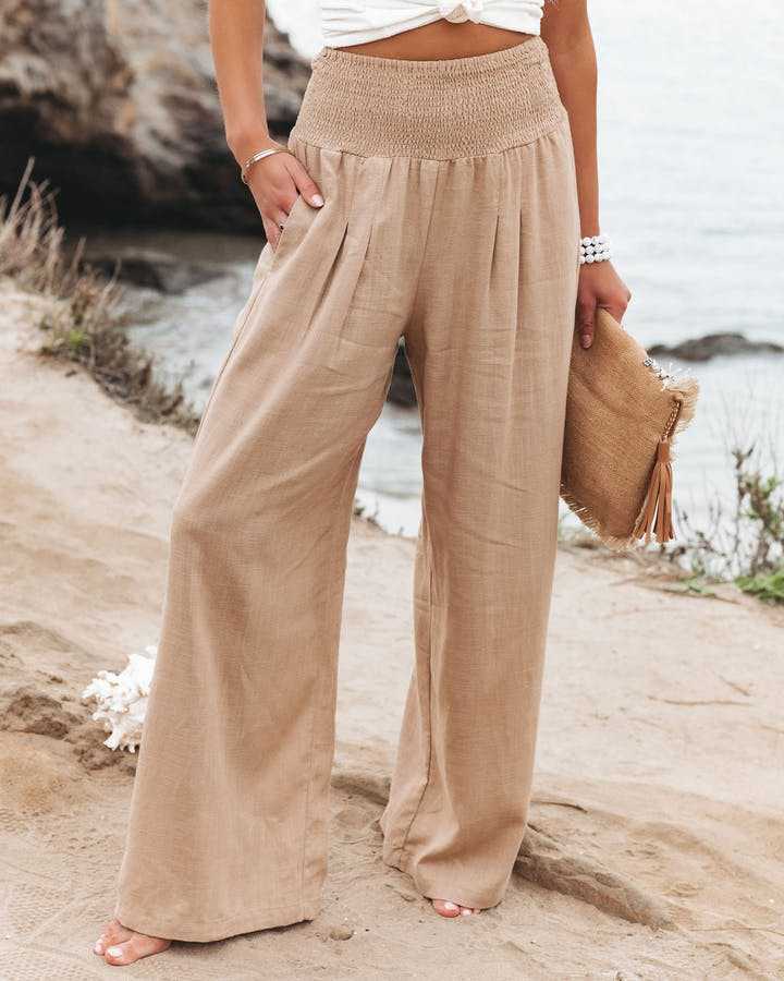 Heather | Flowy Wide Leg Beach Pants