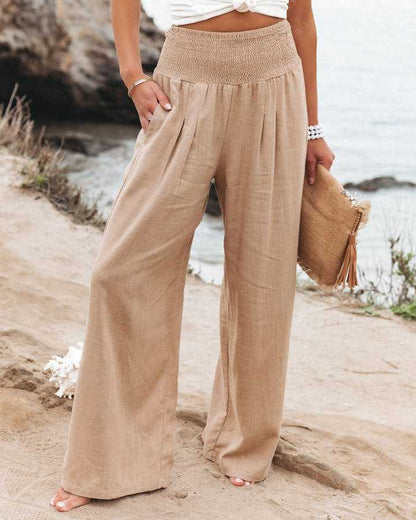 Heather | Flowy Wide Leg Beach Pants