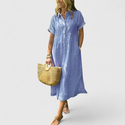 Claribel | Long Striped Midi Dress
