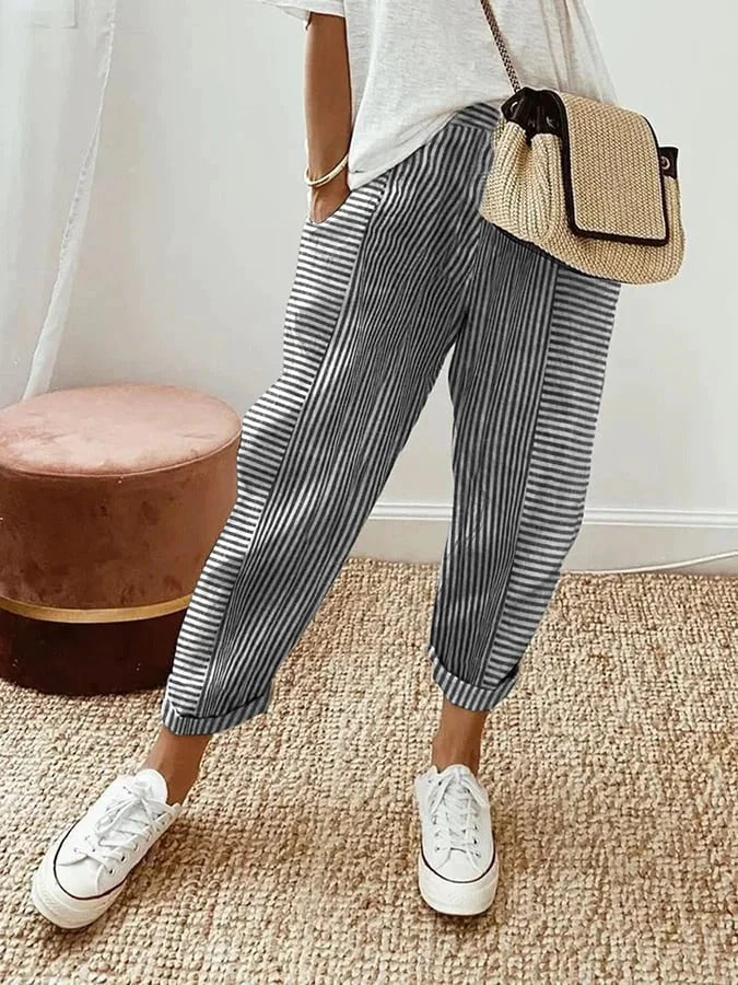 Vanessa | Casual Striped Straight Leg Pants