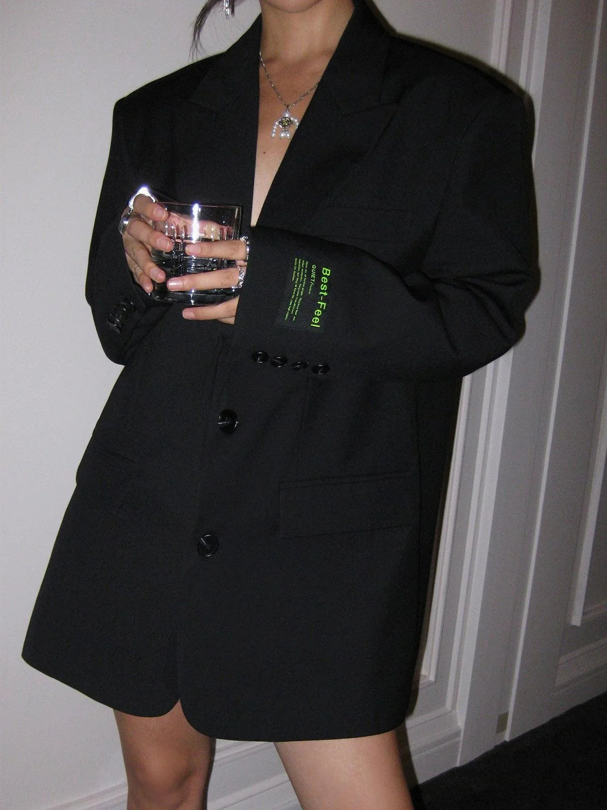Bridget | Oversized Button Blazer