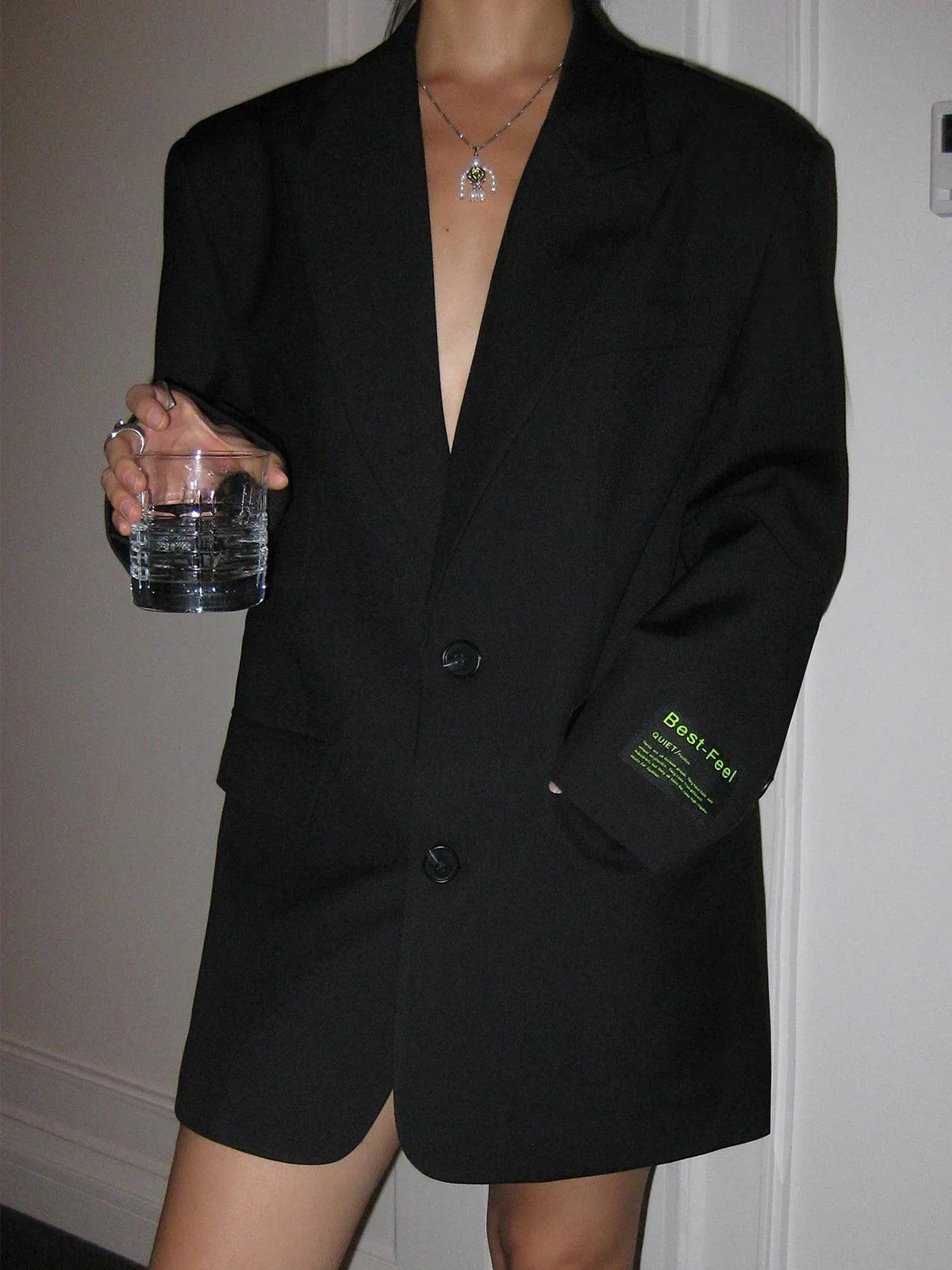 Women's oversized blazer detail