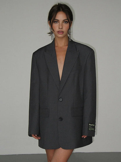 Oversized blazer back view