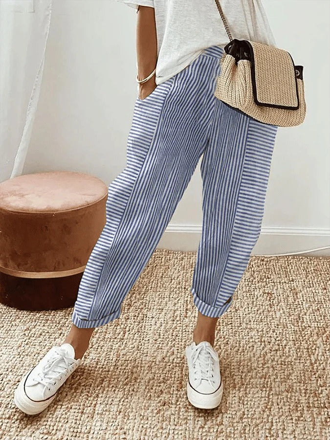 Vanessa | Casual Striped Straight Leg Pants