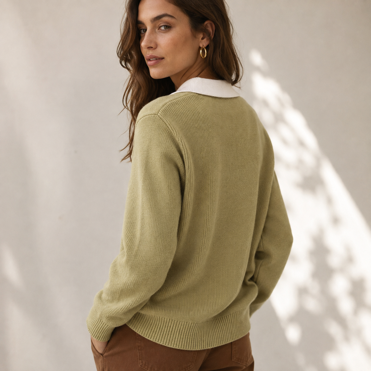 Halvenna | Half-Zip Collar Knit Sweater