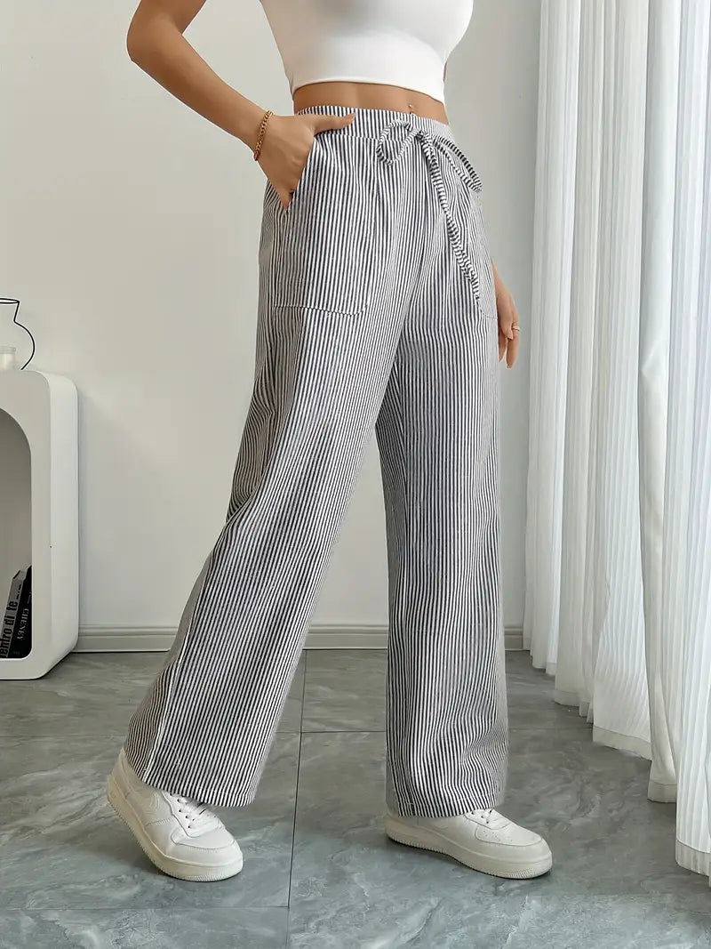 Bexley | Striped Wide-Leg Trousers