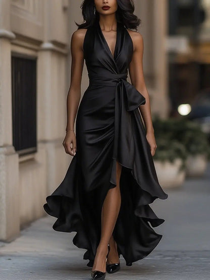 Calliandra | Halter Neck Maxi Dress