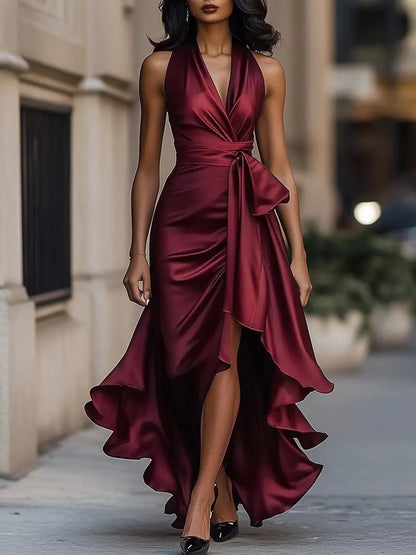 Calliandra | Halter Neck Maxi Dress