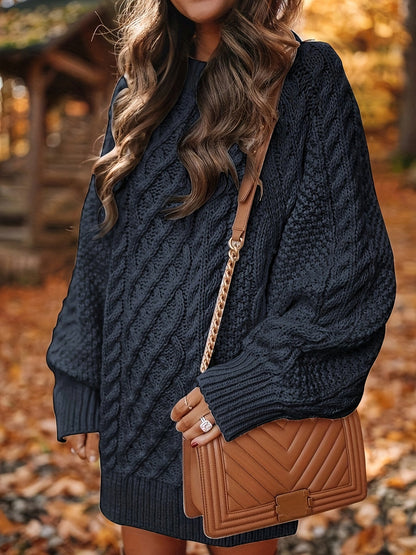 Rhian cable-knit sweater dress, view 3