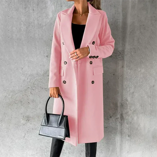 Sidony women's double-breasted notched-collar trench coat