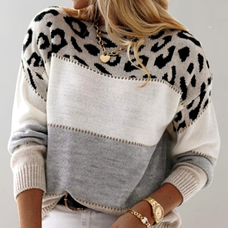 Ottavienne | Leopard Colorblock Sweater
